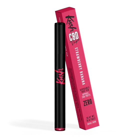 Bilde av Kush CBD engangs CBD e-sigarett - STRAWBERRY BANANA, 200 mg CBD
