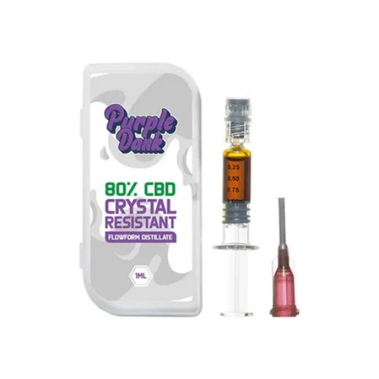 Bilde av Purple Dank 80% CBD Crystal Resistant Flowform Distillate - 1ml