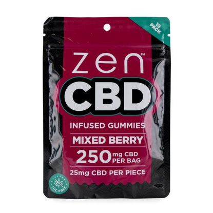 Bilde av Zen CBD Mixed Berry Gummies 250mg per Bag