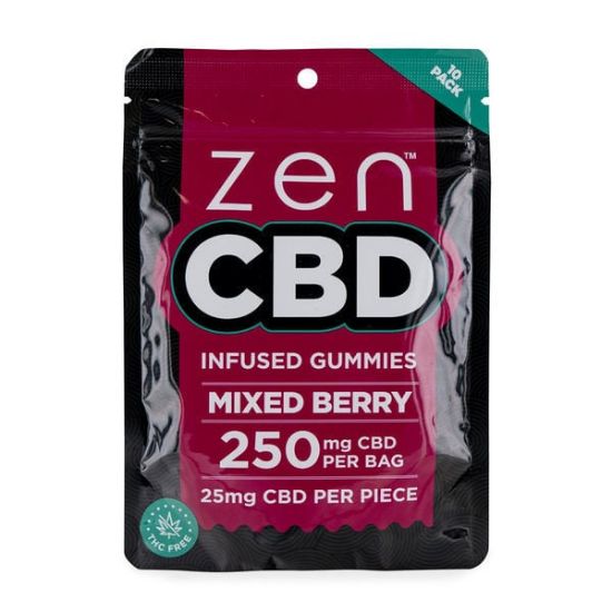 Bilde av Zen CBD Mixed Berry Gummies 250mg per Bag