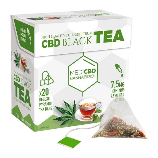 Bilde av MediCBD Cannabis Black Tea THC 7.5mg CBD
