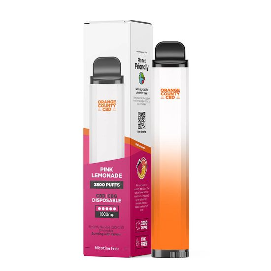 Plantedamp- Orange County 600mg CBD + 400mg CBG - Pink Lemonade- 3500 Puffs