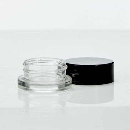 Bilde av Small Glass Jar for Concentrates 5ml - Clear with black lid