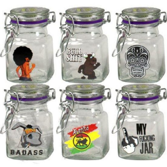 Bilde av Juicy Jay Tobacco and Herbs Glass Jars Large - TILBUD!!