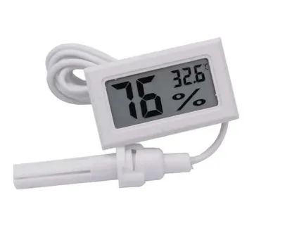 Bilde av GALAXYFARM Mini Humidity & Temperature Meter - measuring on the external sensor (1m)