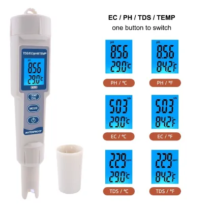 Bilde av PH/ATC//TDS/EC/ temperature meter 4in1