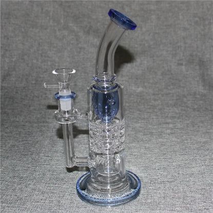 Bilde av Glass Bong water pipe 14mm bowl -Blå 