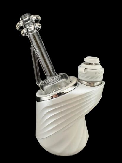 Bilde av PADD GLASS: DRY-DOUBLE PUFFCO PEAK ATTACHMENT - CLEAR SINGLE ARM