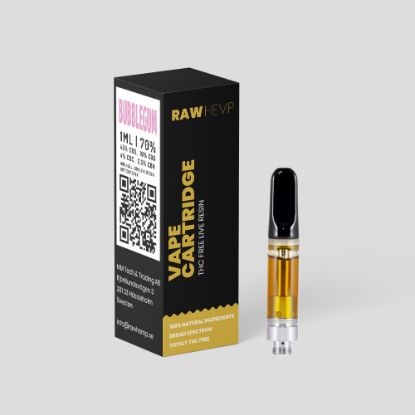 Bilde av Raw Hemp - Bubblegum 1ml 70% CBD cartridge