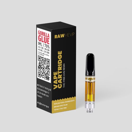 Bilde av Raw Hemp -  Gorilla Glue 1ml 70% CBD cartridge