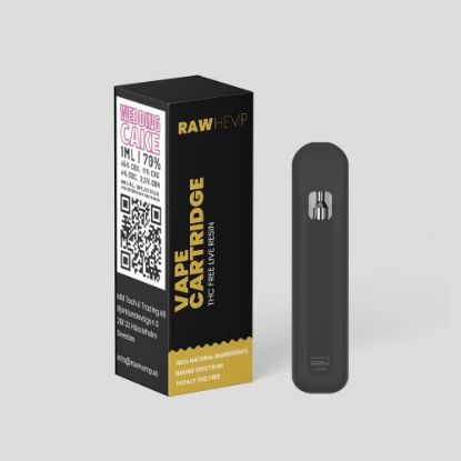 Bilde av Raw Hemp -  Wedding Cake 1ml 70% CBD engangs vaporizer
