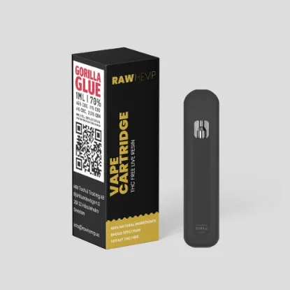 Bilde av Raw Hemp -  Gorilla Glue 1ml 70% CBD engangs vaporizer