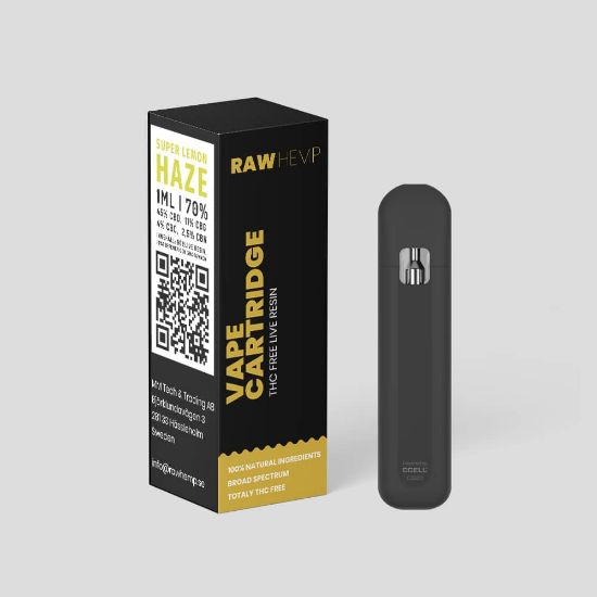 Bilde av Raw Hemp - Super Lemon Haze 1ml 70% CBD engangs vaporizer