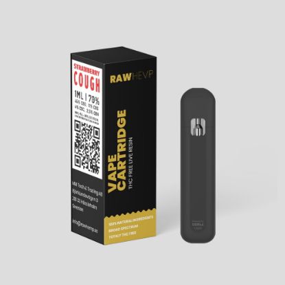 Bilde av Raw Hemp -  Strawberry Cough 1ml 70% CBD engangs vaporizer