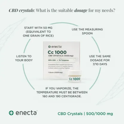 Bilde av Enecta CC1000 1000mg CBD Crystals(1g) 