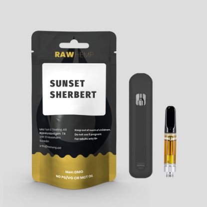 Bilde av Raw Hemp -  Sunset Sherbet 1ml 70% CBD engangs vaporizer