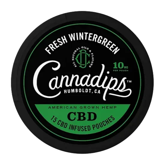 Bilde av Cannadips Fresh Wintergreen CBD snus 750mg - 15 porsjoner