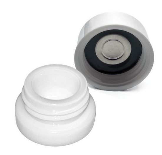 Bilde av Pop-Vac Jar 4ml White Vacuum Sealed glass jars