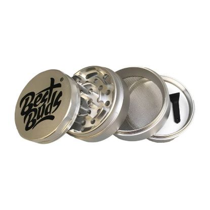 Bilde av Best Buds Mighty Aluminium Grinder Silver 4 Parts (60mm)