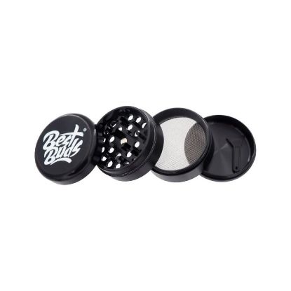 Bilde av Best Buds Mighty Aluminium Grinder Black 4 Parts (60mm)