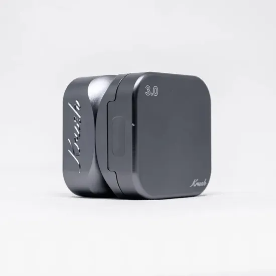 Bilde av Krush Kube 3.0 Stone Grey Aluminium Grinder 3 Parts - 55mm