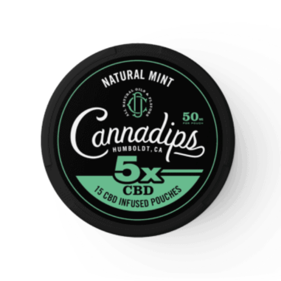 Bilde av Cannadips Natural Mint CBD snus 750mg - 15 porsjoner 