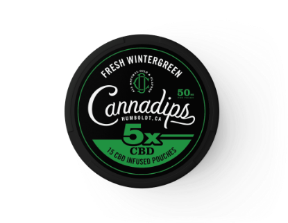 Bilde av Cannadips Fresh Wintergreen CBD snus 750mg - 15 porsjoner 