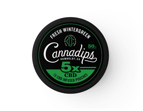 Bilde av Cannadips Fresh Wintergreen CBD snus 750mg - 15 porsjoner 