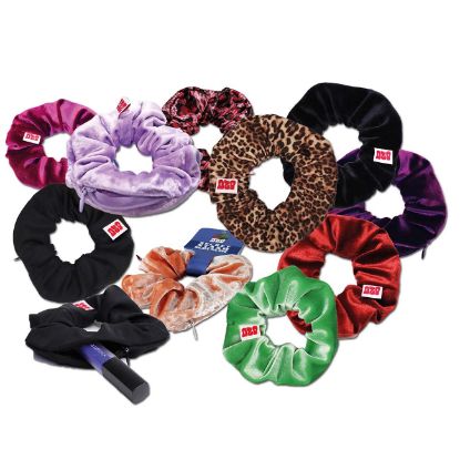 Bilde av OZO Secret Stash Scrunchy hårstrikk - Pink Leopard
