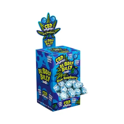 Bilde av Bubbly Billy Buds Lollipops 10mg CBD - Blue Raspberry