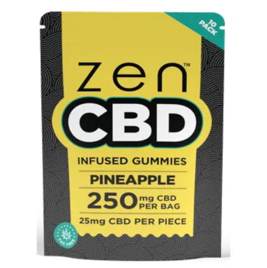 Bilde av Zen CBD Pineapple Gummies 250mg per Bag