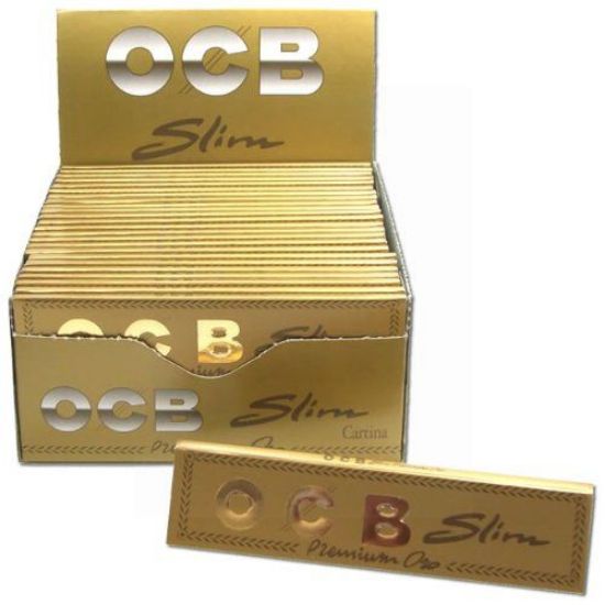 Bilde av OCB Gold Slim Rolling Papers 50 Booklets