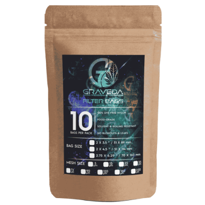 Bilde av GRAVEDA Rosin Bag Filter Bags 5µ 51x114mm - 10 poser
