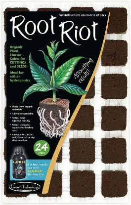 Bilde av Growth Technology Root Riot 24 cubes tray - organic starter cubes for seeds and cuttings