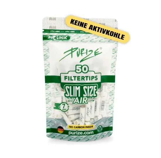 Bilde av  PURIZE Activated NON-Carbon Filter – Slim Size 7mm - 50stk