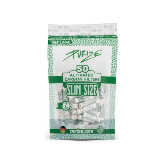 Bilde av  PURIZE Activated Carbon Filter – Slim Size 7mm - 50stk